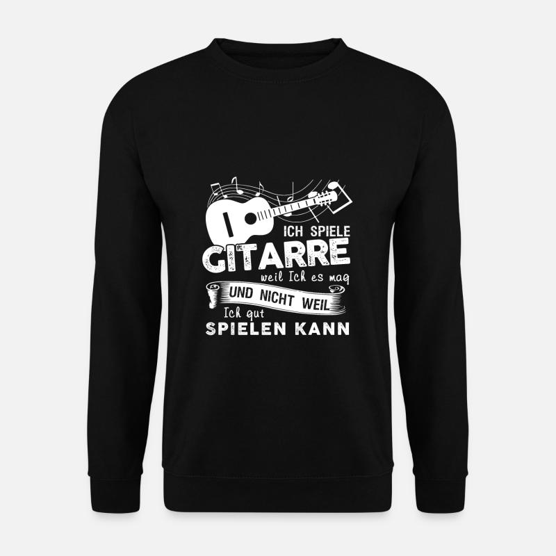 Guitar playing shirt - Unisex Sweatshirt - black