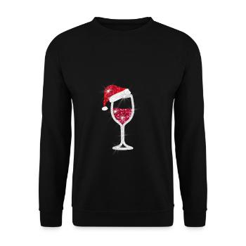 Wine red red wine gift - Unisex Sweatshirt - black - Front - Alina (178cm) & Michal (187cm)