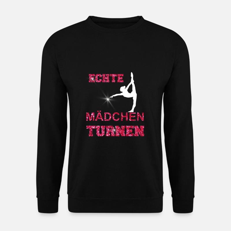 ECHTE MAeDCHEN TURNEN GLITZER - Unisex Pullover - Schwarz