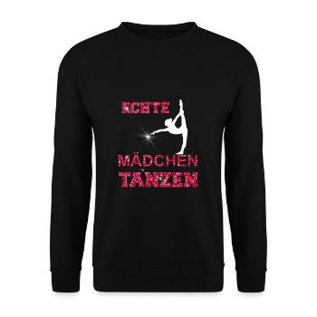 ECHTE MAeDCHEN TANZEN - Unisex Pullover - Schwarz - Vorne - Alina (178cm) & Michal (187cm)