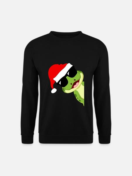 Frosch Weihnachten - Unisex Pullover - Schwarz