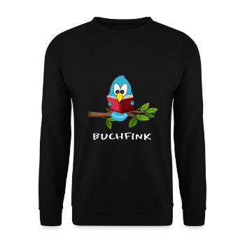 buchfink bibliothek buch lesen fibel ebook reader - Unisex Pullover - Schwarz - Vorne - Alina (178cm) & Michal (187cm)