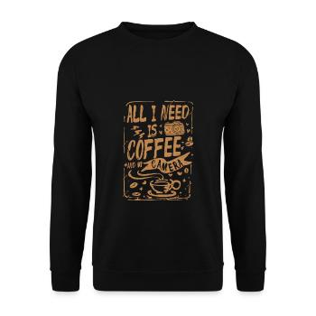 Kaffee Und Kamera - Unisex Pullover - Schwarz - Vorne - Alina (178cm) & Michal (187cm)