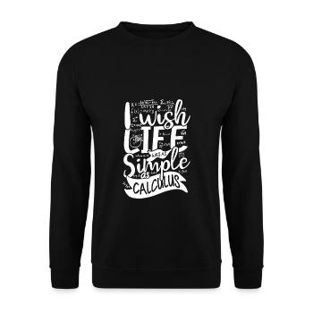 Simple as calculus - Unisex Sweatshirt - black - Front - Alina (178cm) & Michal (187cm)