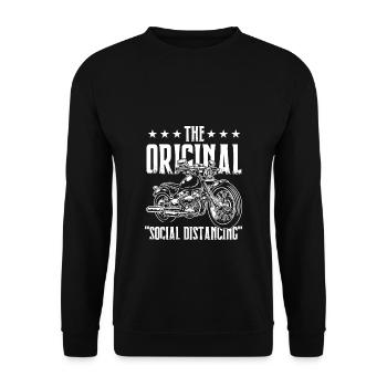 Distanciation sociale - Sweat-shirt Unisexe - noir - Devant - Alina (178cm) & Michal (187cm)