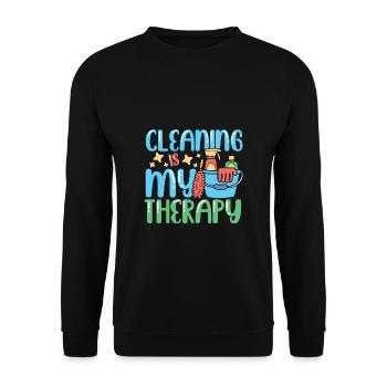 Reinigungstherapie - Unisex Pullover - Schwarz - Vorne - Alina (178cm) & Michal (187cm)