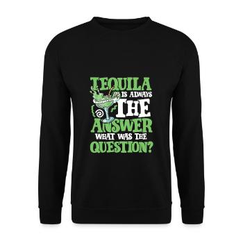 Tequila Répond - Sweat-shirt Unisexe - noir - Devant - Alina (178cm) & Michal (187cm)