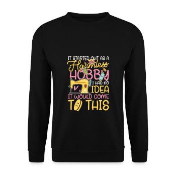 Harmless hobby - Unisex Sweatshirt - black - Front - Alina (178cm) & Michal (187cm)