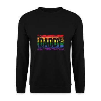 Dad - Unisex Sweatshirt - black - Front - Alina (178cm) & Michal (187cm)