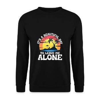 Laisse moi tranquille - Sweat-shirt Unisexe - noir - Devant - Alina (178cm) & Michal (187cm)