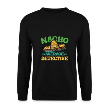 Nacho Detective - Unisex Sweatshirt - black - Front - Alina (178cm) & Michal (187cm)