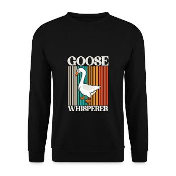 Goose Whisperer - Unisex Sweatshirt - black - Front - Alina (178cm) & Michal (187cm)