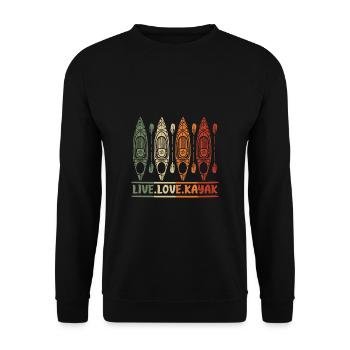 Live Love Kayak - Unisex Sweatshirt - black - Front - Alina (178cm) & Michal (187cm)