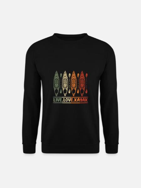 Live Love Kajak - Unisex Pullover - Schwarz