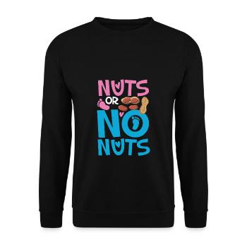 Nüsse oder Keine - Unisex Pullover - Schwarz - Vorne - Alina (178cm) & Michal (187cm)
