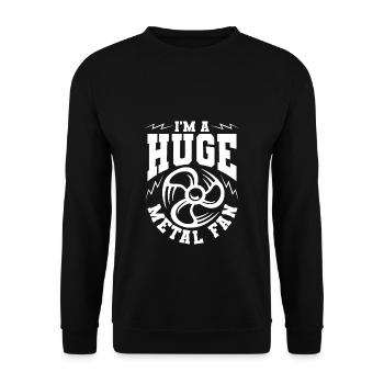 Huge Metal fan - Unisex Sweatshirt - black - Front - Alina (178cm) & Michal (187cm)