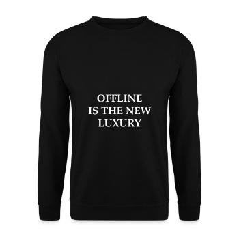 Offline est le nouveau luxe - Sweat-shirt Unisexe - noir - Devant - Alina (178cm) & Michal (187cm)