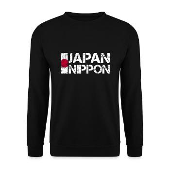 Japan - Unisex Pullover - Schwarz - Vorne - Alina (178cm) & Michal (187cm)