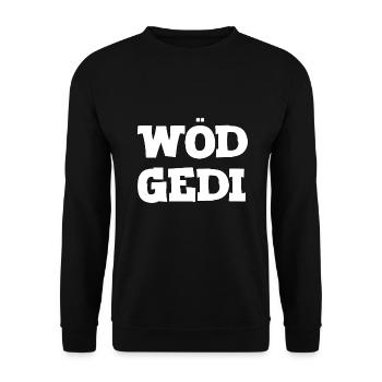 Wöd Ged Wöd Gedi bester Ged Patenonkel Österreich - Unisex Pullover - Schwarz - Vorne - Alina (178cm) & Michal (187cm)