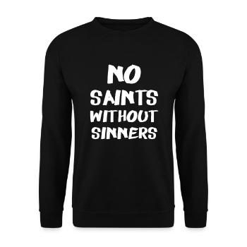 Aucun Saints Sans Sinners - Sweat-shirt Unisexe - noir - Devant - Alina (178cm) & Michal (187cm)