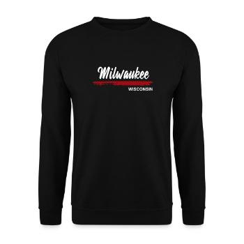 Milwaukee Wisconsin - Unisex Pullover - Schwarz - Vorne - Alina (178cm) & Michal (187cm)