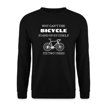 FAHRRAD-DAD-WITZ - Unisex Pullover - Schwarz - Vorne - Alina (178cm) & Michal (187cm)