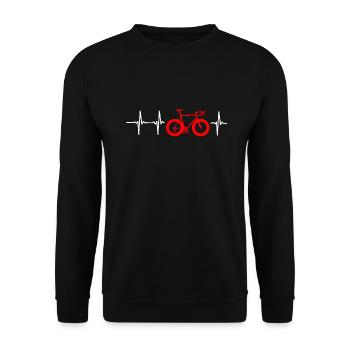 I love bike riding my hobby- - Unisex Sweatshirt - black - Front - Alina (178cm) & Michal (187cm)