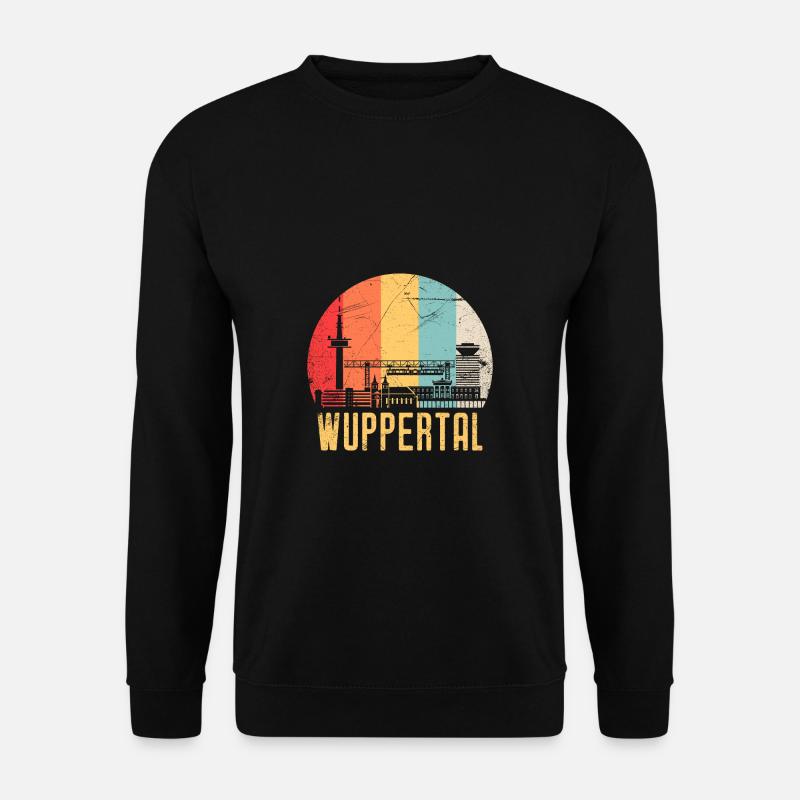 Wuppertal Skyline Silhouette 80er Retro Vintage - Unisex Pullover - Schwarz