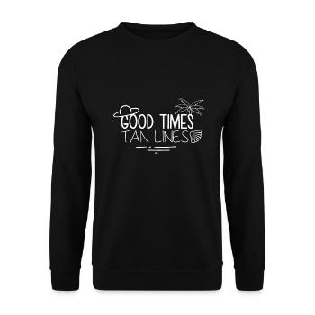 good times tan lines - Unisex Sweatshirt - black - Front - Alina (178cm) & Michal (187cm)