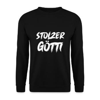 Stolzer Götti Bester Götti der Welt Patenonkel - Unisex Pullover - Schwarz - Vorne - Alina (178cm) & Michal (187cm)