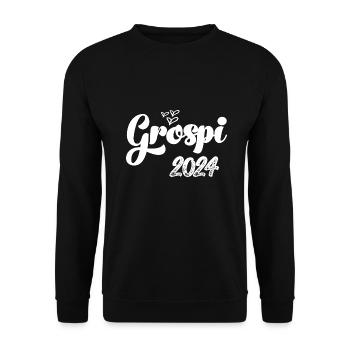 Grospi 2024 Opi Schweiz Hallo Opa Schweiz Baby - Unisex Pullover - Schwarz - Vorne - Alina (178cm) & Michal (187cm)
