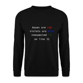 | en ligne inattendu Programmeur Informaticien - Sweat-shirt Unisexe - noir - Devant - Alina (178cm) & Michal (187cm)