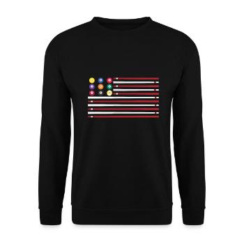 Billiards ball snooker pool pool billiards - Unisex Sweatshirt - black - Front - Alina (178cm) & Michal (187cm)
