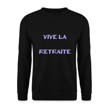 RETRAITE. RETRAITE. RETRAITEE. SENIOR. MAMIE. PAPY - Sweat-shirt Unisexe - noir - Devant - Alina (178cm) & Michal (187cm)