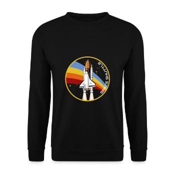 Space Shuttle launch missile - Unisex Sweatshirt - black - Front - Alina (178cm) & Michal (187cm)