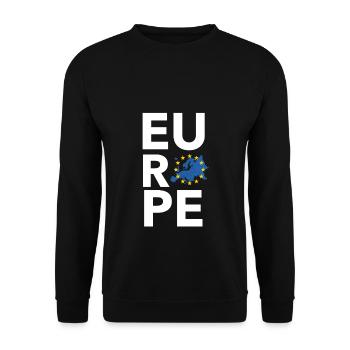 Europe EU European Union Star Map - Unisex Sweatshirt - black - Front - Alina (178cm) & Michal (187cm)
