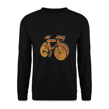 Retro vintage sport bike bicycle racing bike - Unisex Sweatshirt - black - Front - Alina (178cm) & Michal (187cm)