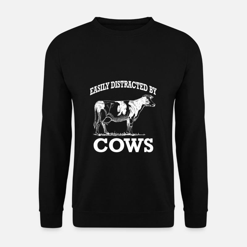 Easily Distracted By Cows - Unisex Pullover - Schwarz