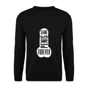 Same Penis Forever Lustig JGA Frauen Braut - Unisex Pullover - Schwarz - Vorne - Alina (178cm) & Michal (187cm)