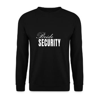 Bride Security - Unisex Sweatshirt - black - Front - Alina (178cm) & Michal (187cm)