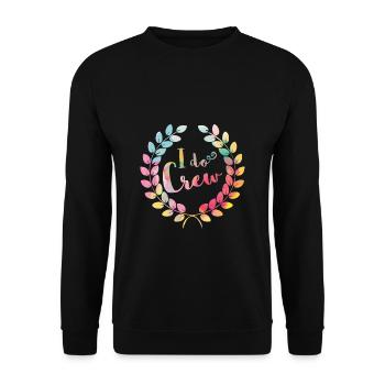 I do Crew - Unisex Pullover - Schwarz - Vorne - Alina (178cm) & Michal (187cm)