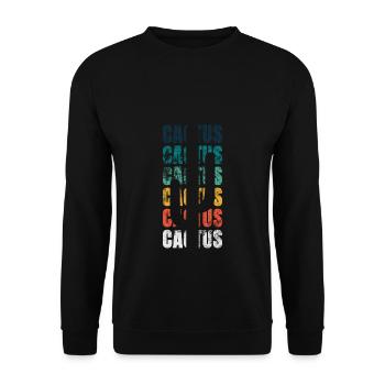 Cactus Cactus Cactus Grunge - Unisex Pullover - Schwarz - Vorne - Alina (178cm) & Michal (187cm)