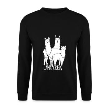 Lama Crew Alpaka - Sweat-shirt Unisexe - noir - Devant - Alina (178cm) & Michal (187cm)