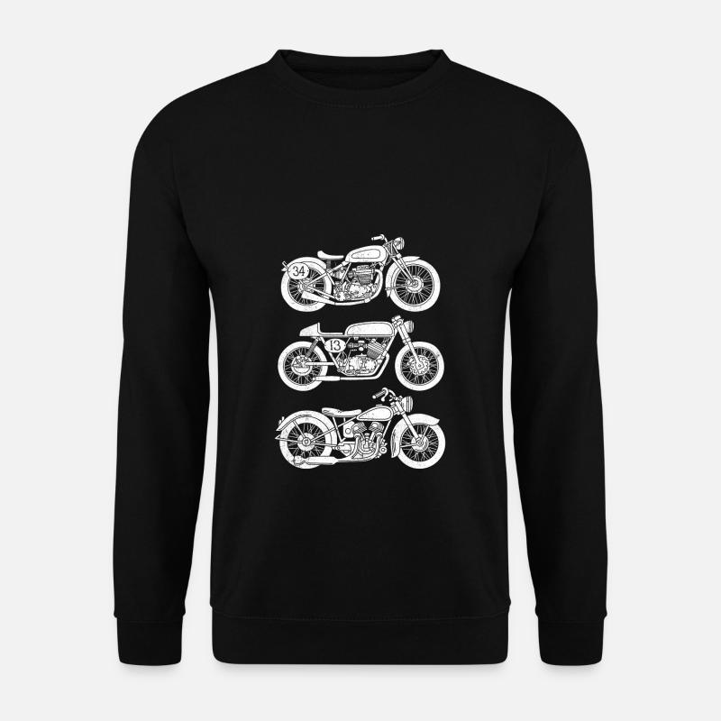 Vintage Oldtimer Motorräder - Unisex Pullover - Schwarz