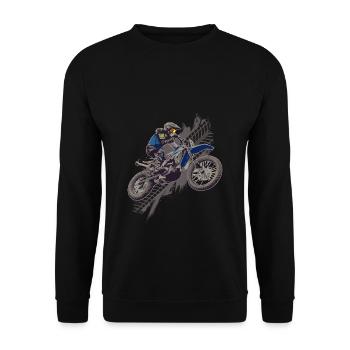 Motocross Dirt Bike motard hors route - Sweat-shirt Unisexe - noir - Devant - Alina (178cm) & Michal (187cm)