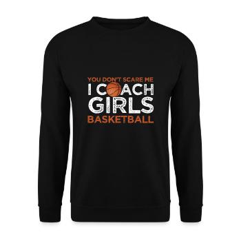 Tu ne me fais pas peur, je m'entraîne au basketball féminin - Sweat-shirt Unisexe - noir - Devant - Alina (178cm) & Michal (187cm)