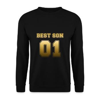 Best Son 01 - Unisex Pullover - Schwarz - Vorne - Alina (178cm) & Michal (187cm)