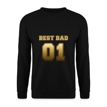 Best Dad 01 - Unisex Pullover - Schwarz - Vorne - Alina (178cm) & Michal (187cm)