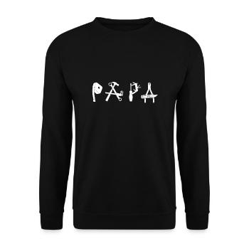 Papa DIY Tool - Unisex Sweatshirt - black - Front - Alina (178cm) & Michal (187cm)