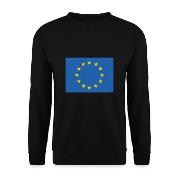 EU European Union star flag - Unisex Sweatshirt - black - Front - Alina (178cm) & Michal (187cm)
